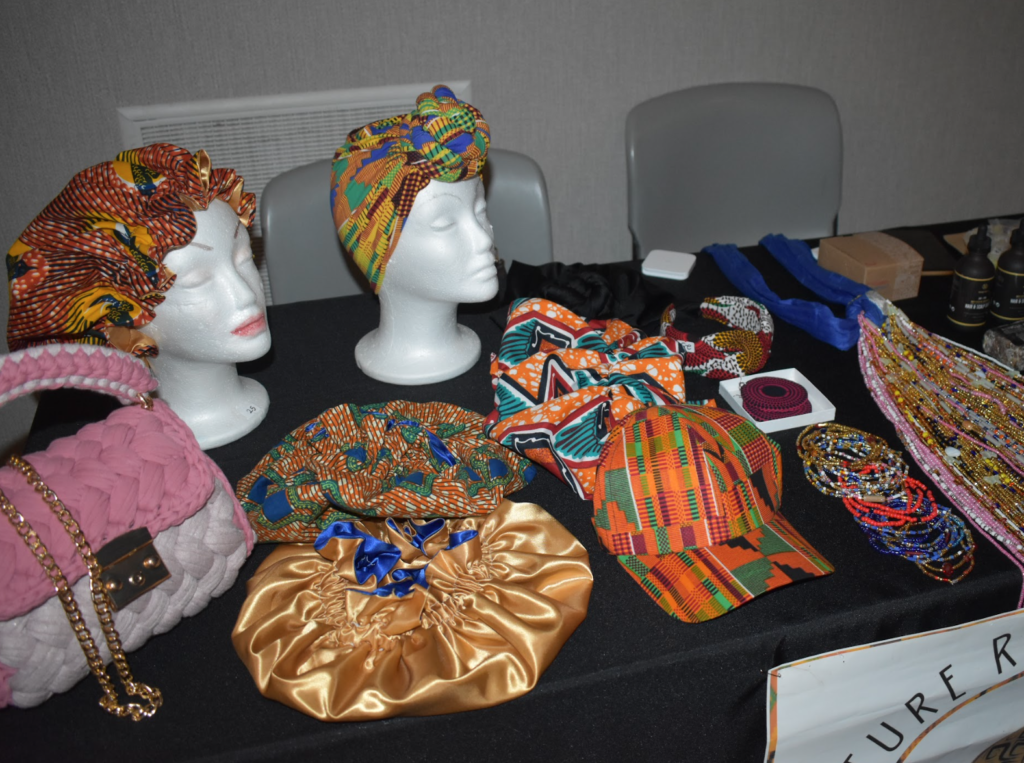 African bonnets, hats and jewelry