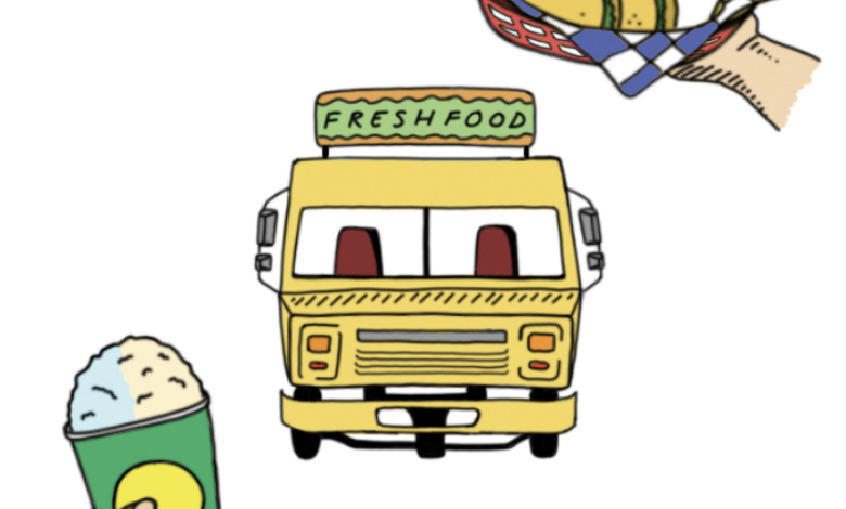 Graphic of Food truck and food