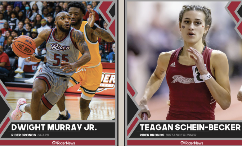 Dwight Murray Jr and Teagan Schein-Becker are The Rider News men's and women's players of the year
