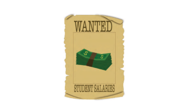 graphic of Student Salaries Wanted poster