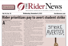 Screenshot of Rider Newspaper Nov 8, 2023