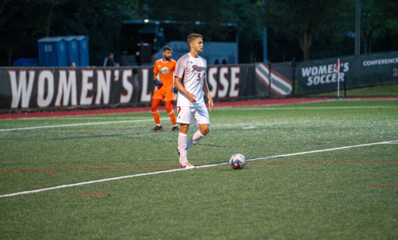 Junior back Martin Chladek sets up a play for the Broncs.