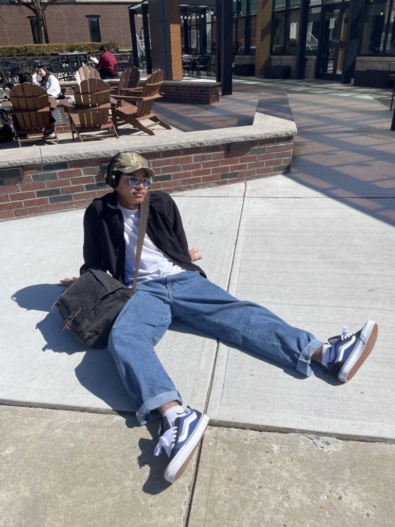 Ebenezer Abreu, a freshman accounting major, likes to combine a laidback and serious feeling when dressing. 