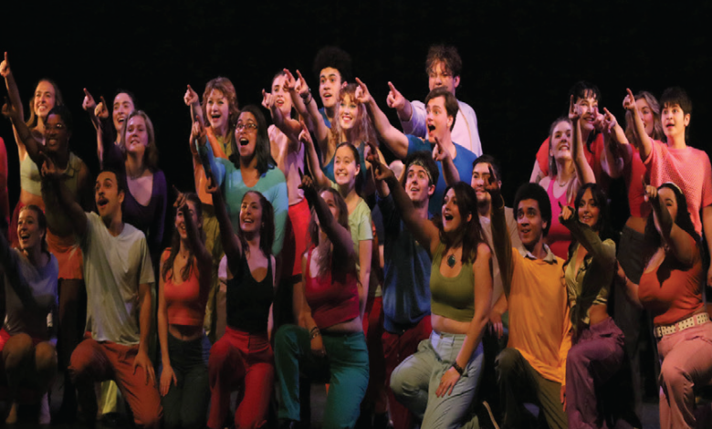The cast of “Momentum” end their song with a look of excitement.