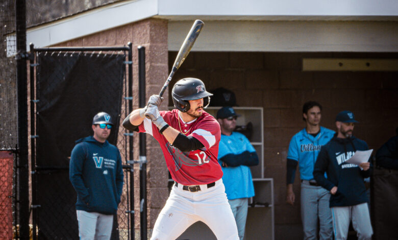 Freshman outfielder Kyle Neri gets into his stance. Photo by Josiah Thomas/The Rider News