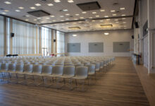 The Cabala room is updated with new wooden floors, paint and sound panels.