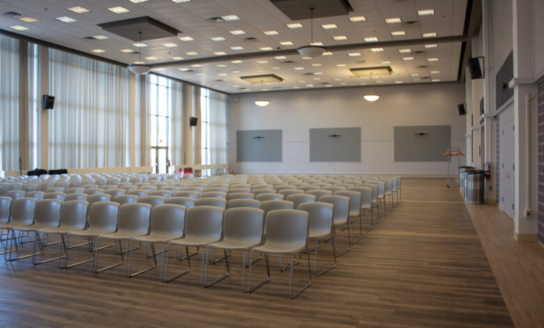 The Cabala room is updated with new wooden floors, paint and sound panels.