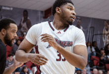 Graduate student forward Tariq Ingraham came through for the Broncs with another 14-point performance against Bucknell on Nov. 24. (Photo by Josiah Thomas)