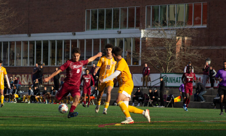 Freshman midfielder Ezra Punselie winds up for a shot towards the net. Photo by Destiny Pagan