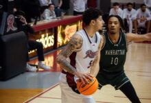 Senior guard Jay Alvarez looks to make a pass. Photo by Destiny Pagan/The Rider News