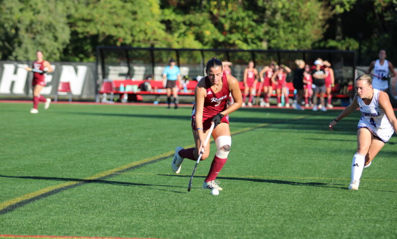 Junior defender Kate Muhmud moves the ball up the field. Photo by Liliana R. Basile