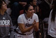 Sophomore guard Amany Lopez (left) recorded a new career-high in points, again, with 11 against Iona on Jan. 22. Photo by Josiah Thomas/The Rider News