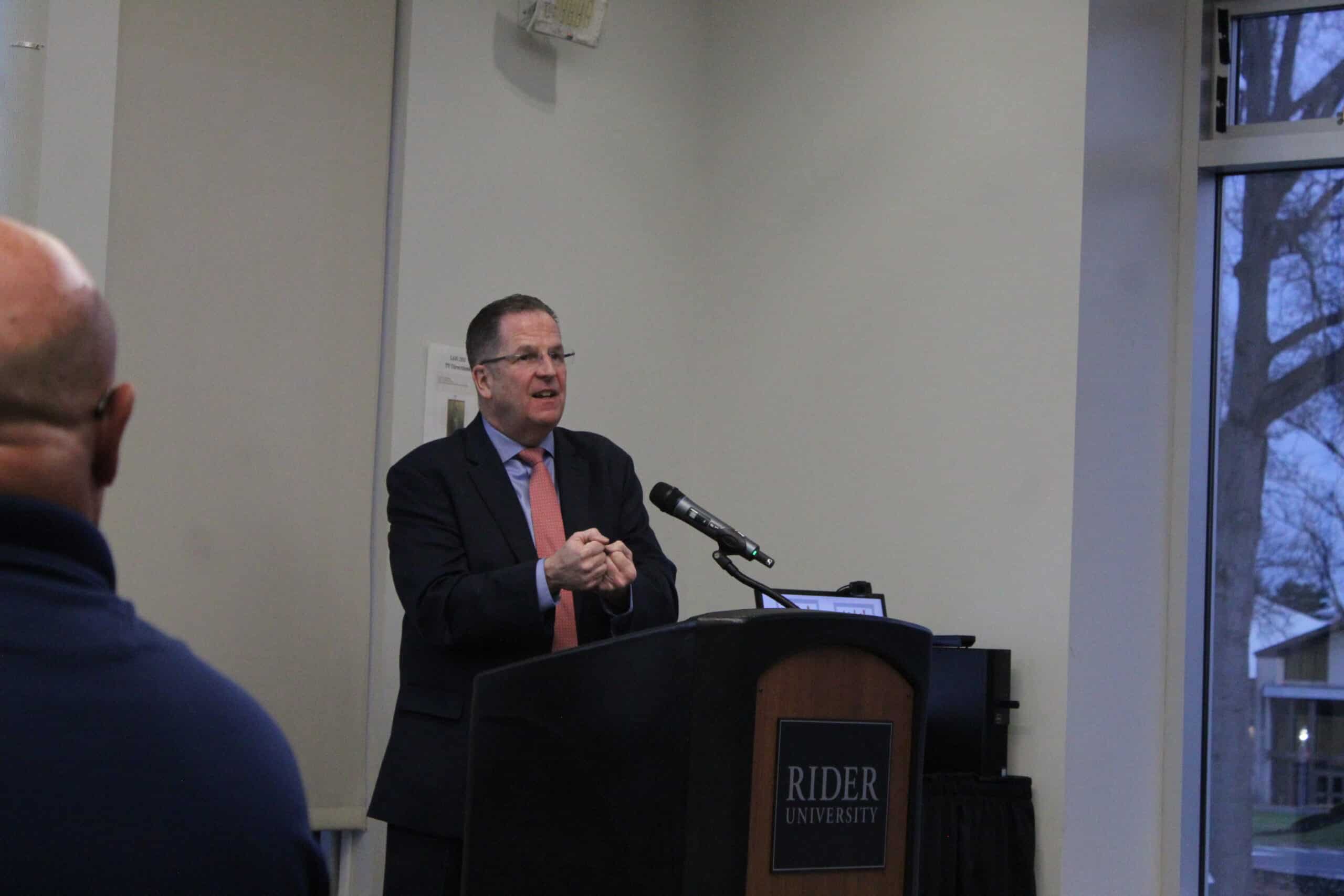 Union City Mayor Brian Stack brings grassroot politics to Rider’s campus