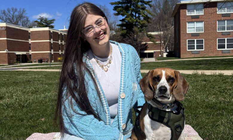 Rider Pets: Copper the beagle brings paws-itive energy to university ...