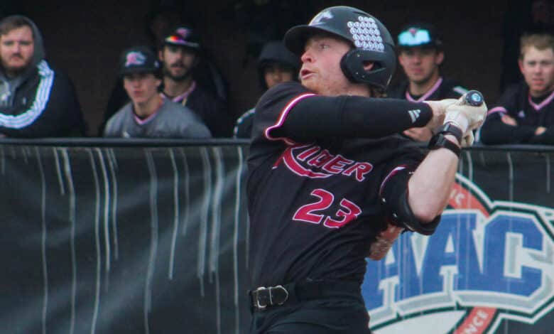 Sophomore outfielder Austin Cannon recorded a walk against Seton Hall on April 14. Photo by Yanuel Santos/The Rider News