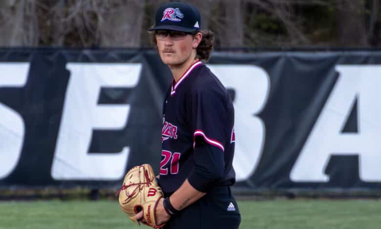 Senior pitcher PJ Craig strikes out six on April 17 against Manhattan University. Photo by Abby Ray/The Rider News