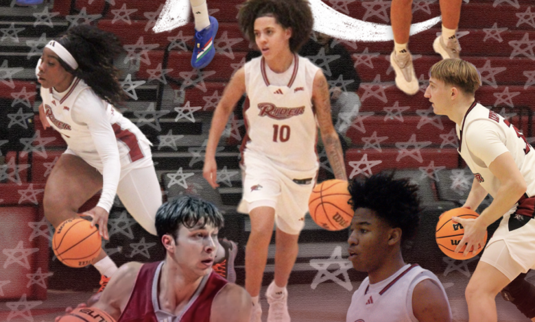 Seven Broncs have announced their entrance into the transfer portal, sending Rider’s programs into a transformative offseason. Graphic by Yanuel Santos/The Rider News, Photos by Yanuel Santos, Josiah Thomas, Thomas, Liliana R. Basile and Carl Rizzo