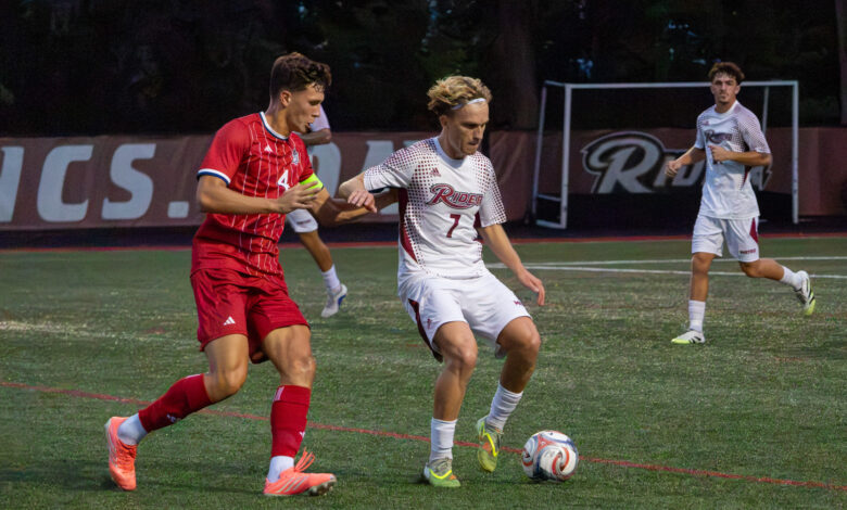 Sophomore midfielder Axel Lucas fighting for possession. Photo by Abby Ray/The Rider News