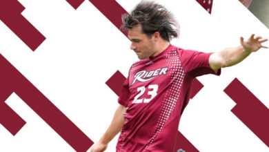 Sawyer Koza has helped the Broncs to a 3-1-1 record in 2026. Photos by Peter Borg, Graphic by Grace Juarez/The Rider News