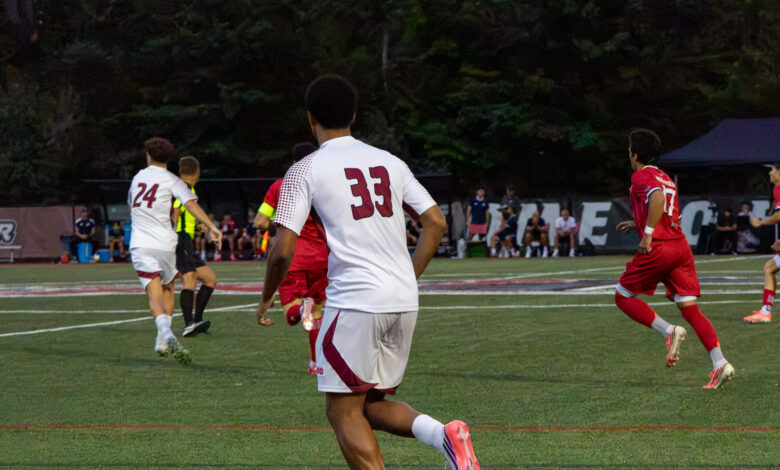 Freshman defender Noah Rose-Smith rotating forward. Photo by Liliana R. Basille/The Rider News